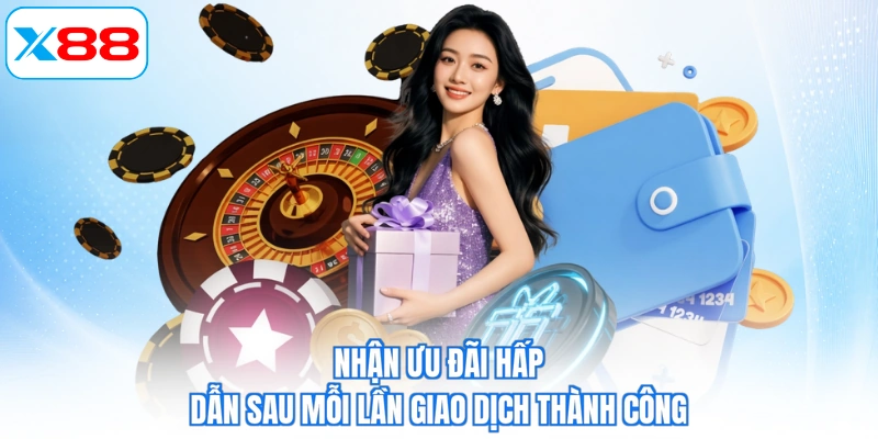Nhận ưu đãi hấp dẫn sau mỗi lần giao dịch thành công